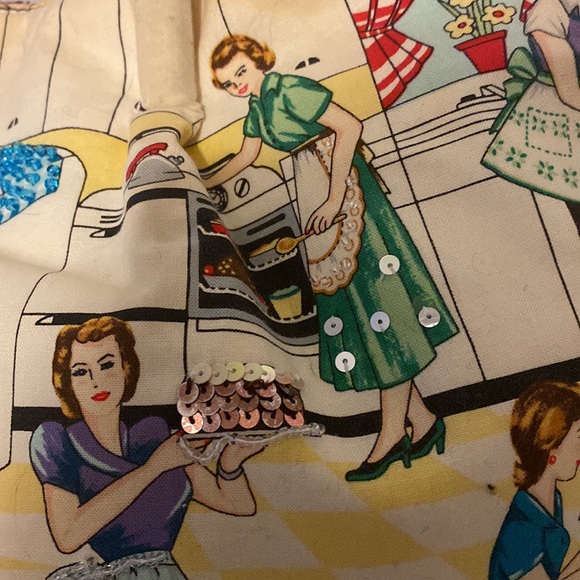 Vintage retro housewife tote bag - Picture 5 of 16